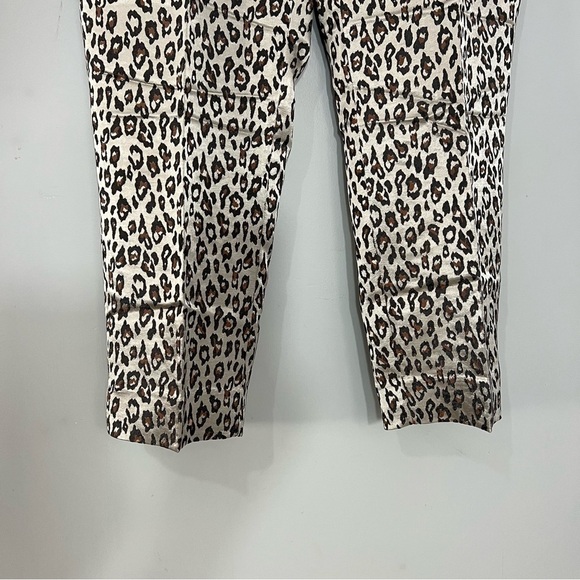 NWT Banana Republic Leopard Print Pants Animal Print Career Slacks Metallic Bold - Picture 8 of 11